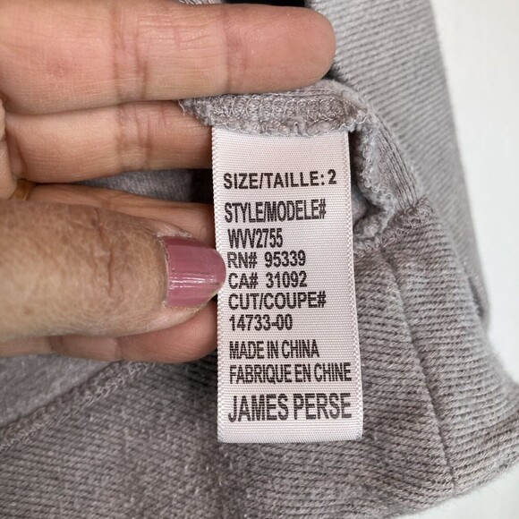 James Perse Standard French Terry Open Cardigan Jacket Size 2 (Medium) Draped - Picture 10 of 13